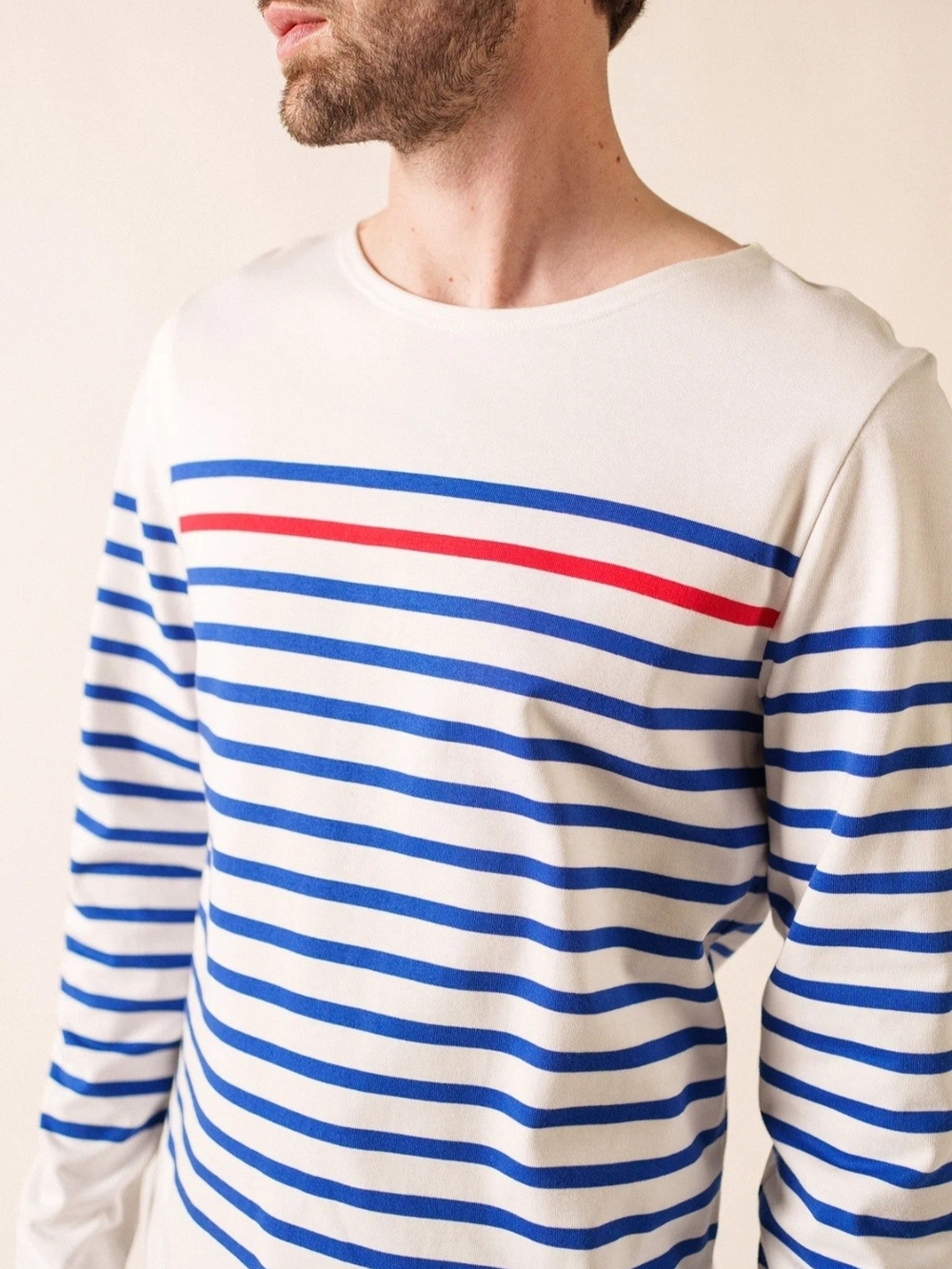 NWOT Saint James Naval Sailor Breton Shirt with Blue and Red Stripes Size S - Picture 1 of 11